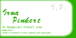 irma pinkert business card